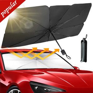 Ny bil Sunshade Paraply Car Sun Shade Protector Parasol Auto Front Window Windshield Protection Accessories for Auto Shading