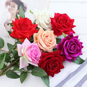 Декоративные цветы искусственные растения белые розовые розовые армалон красный и парчовый домашний сад украсить