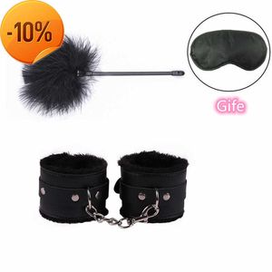 Massage Adult Game Bdsm Bondage Gear Handcuffs with Flirt Feather Whip Fetish Erotic Exotic Accessories for Couples Girl Harness Sex Toy