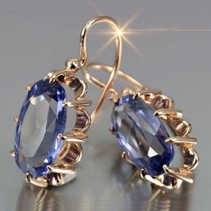 Women Oval Cubic Zirconia Earrings Temperament Elegant Design Luxury Female Dangle Earring Aesthetic Jewelry