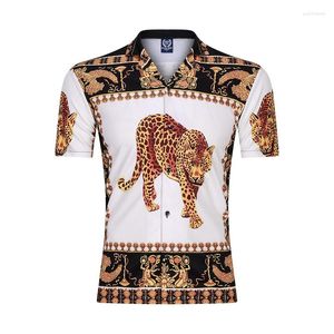 Camisas casuais masculinas Hawaii 3d Men Shirt Praia Camisa impressa de verão de manga curta Loose Moda de moda esportiva Hip Hop Camisa Macho Blouse 2023