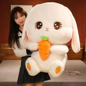 Carino Ravanello Coniglio Giocattoli di Peluche Gigante Grasso Carota Coniglietto Dormire Cuscino Tenendo Morbido Bambola di Stoffa Regalo Di Compleanno 31 pollici 80 cm