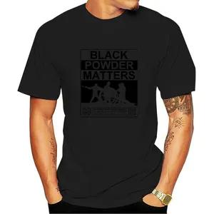 Magliette da uomo Estate 2023 Camicia in cotone stampato moda Black Powder Matters Allentato Casual Girocollo Maniche corte per uomo e donna