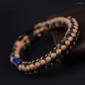 Bracelets de charme boeycjr acampamento ao ar livre banglles de emergência jóias de moda jóias artesanais Bracelete de corda trançada colorida para homens