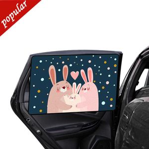 New Car Sun Shade Car Cover Cartoon Rear Side Window Curtain Film Car Sunshade Visor Heat UV Protect Curtain for Baby Kid Children