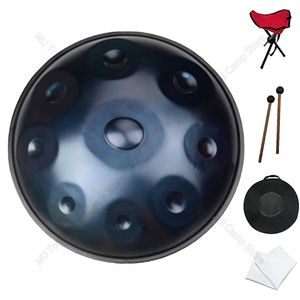 The night sky blue handpan drum instrument has 9 tones about 56cm high quality sound the beautiful sound of steel tongue drum