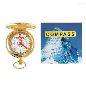 Outdoor Gadgets Vintage Compass Po Double Sided Glass Cabochon Keychain Men Ladies Bag Pendant Travel Gift Not Real