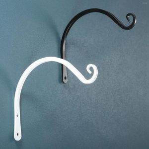 Hooks 8 Inch Wall Hanging Hook Hanger Rack Iron Lantern Plant Flower Pot Bracket Wrought Garden Decoration Decor 4/2/1 PC