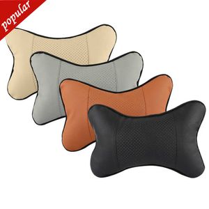 Ny bilstol Huvudstöd Neckkuddar PU LÄDER Autosäkerhet Huvudstödskydd Fyllt Fiber Universal Car Seat Neck Rest Pillow