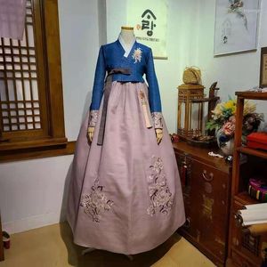 Ethnische Kleidung Damen Hanbok Korea Original importierter Stoff Mutter Hochzeit Toast Geburtstag Party Kleid Performance Kostüm