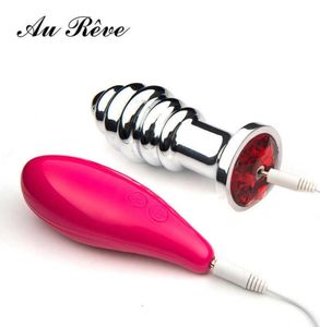 Новый вибратор Vibrator Vibraging Anal Plug Специальный резьбовой стимулятор дистанционное управление Butte Toys Men Women1250770