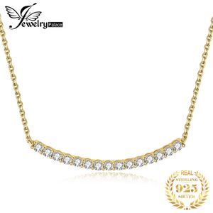 JewelryPalace Moissanite D Color Total 0,9ct 925 colar de prata esterlina para mulher luxuosa gargantilha de luxo de 45cm de ouro rosa amarelo banhado