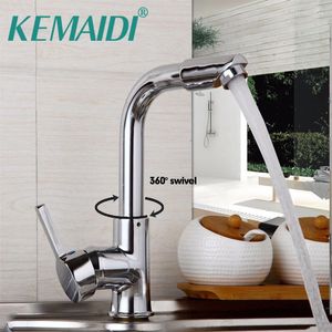 Kitchen Faucets KEMAIDI US Basin Tap Mixer Swivel Faucet Bathroom Sink And Cold Taps Deck Mounted Single Hand