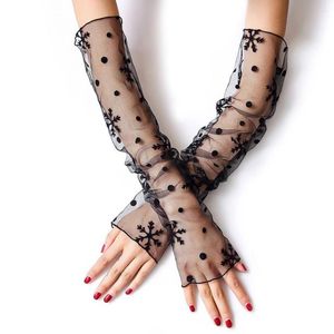 Knee Pads Korean Style Women Summer Fishnet Dual Function Silk Anti-UV Gloves Lace Mesh Sleeves Arm Cover Sunscreen Sleeve