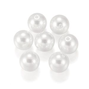 Beads Other 3-20mm With Hole Ivory Plastic Imitation Pearl Spacer White Loose For DIY Beaded Jewelry Making Finding AccessoriesOther