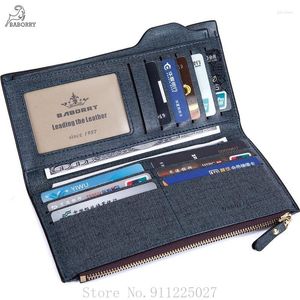 Wallets Fashion Men's Long Wallet Multi-function Zipper Clutch Top Quality PU Leather Purse Driving License Card Holders Handbag