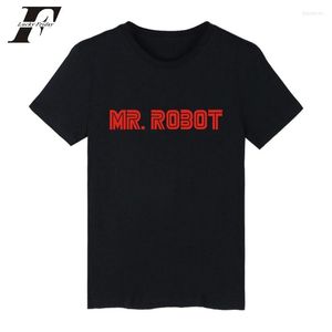 Męskie koszule 2023 Mr Robot Fsociety Print Funny and Shirt Menwomen Hip Hop in Summer Tee Homme 4xl