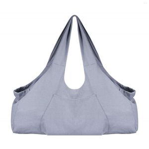 Bolsas ao ar livre Vestido de dança de bolso lateral Dança de grande capacidade Transportador de fitness ginástica Tote Yoga Mat Sling Sling Acessórios de ombro Sólido