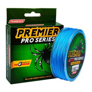 100 metrów 1Box Blue Fishing Lines 4 Weves Pleted PE Linia Dostępna 6LB-100LB PESCA Akcesoria Wei 500251D