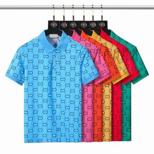 Camisa pólo masculina luxuosa camisetas italianas de manga curta de manga curta masculina no verão várias cores disponíveis m-3xl