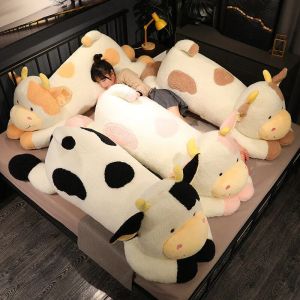 Big Cartoon Cow Peluche Gigante Morbido Mucca da latte Bambola di pezza Cuscino per dormire Cuscino Regalo di compleanno