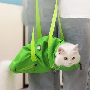 Dog Car Seat Covers Cat Carrier Pack Soft Pet Bags Travel Multi-function Kitten Handbag Grooming Trimming Nail Restraint Backpack