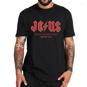 Erkek Tişörtleri İsa Gömlek Komik Çağrı Kabul Etme veya Düşüş Soru Tasarım İnanç Tshirt Pamuk Moda T-Shirt AB boyutu