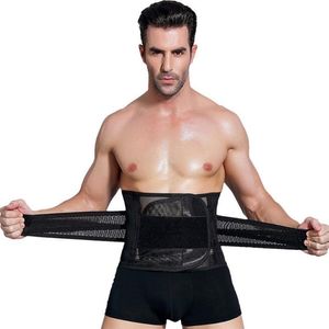 Män kropp shaper korsett buk mage kontroll midja tränare cincher fett brinnande bälte bantning magbälte för manlig ny282n