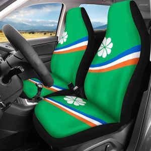 Capas de assento de carro Instantarts Fashion Island Kwajalein Design de bandeira confortável Protetor de veículos Fit mais Conjunto de 2