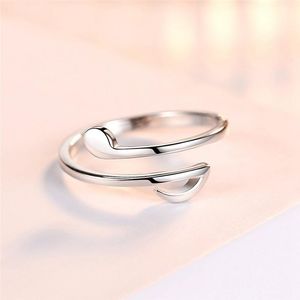 Wedding Rings Personality Music Note Opening Adjustable Tail Ring Ladies Party Jewelry Simple Style Musical Notes For WomenWedding