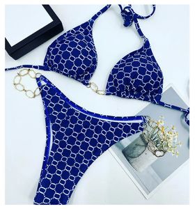 Projektantki Bikini Dwuczęściowe letnie bikini z alfabetowym stroju kąpielowym Crystal Beach Swimsuit trzypunktowy jednoczęściowy jednopunktowa kobieta kąpiel gg4