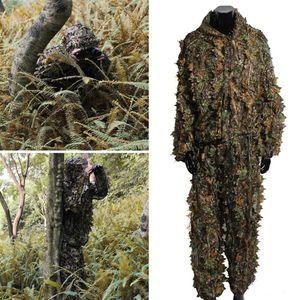 2020 Camo Anzüge Jagd Ghillie Anzüge Woodland Camouflage Kleidung Armee Scharfschütze Kleidung Outdoor Kostüm für Erwachsene271o