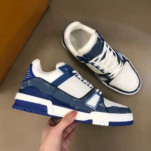 2023 Men Designer Sneakers Trainer أحذية عارضة أحذية مطاطية من الجلد أحذية رياضية أحذية الدنيم أحذية أحذية بدون صندوق RG18