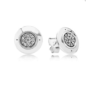 Brincho de cravo clássico para homens para Pandora 925 Sterling Silver Party Jóias Brincos de Hip Hop Irmãs Gift Crystal Diamond Brincho