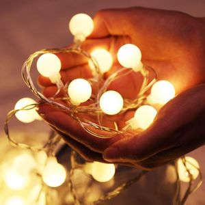 Strings Ball String Light USB 1,5m 2m 4m 10m Fairy Garland LED Battery Operated Christmas Wedding Party EU Plugged Stringled