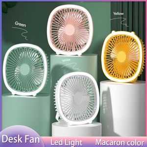 Fans Xiaomi YouPin 2022 Takfläkt Kylning LED -ljus Portable Macaron Color Ventilator Desk Table Outdoor Travel Gale Lazy Mute Home