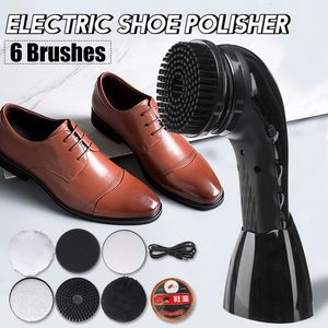 Shoe Brushes Handheld Automatic Electric Polisher Polishing Cleaning Machine Care Leather Tool 230512