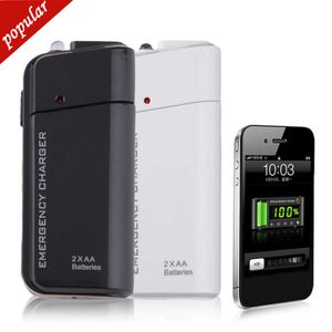 Neue Universal Portable USB Notfall 2 AA Batterie Extender Ladegerät Power Bank Versorgung Box Für iPhone Handy MP3 MP4 schwarz Weiß