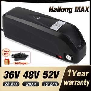 Оригинальная батарея 48 В 48 В 20AH 52V Батарея eBike 36 В Hailong Max BMS 350W 500W 750W 1000W 1500W 21700 Cell BBS02 BBS03 BBSHD