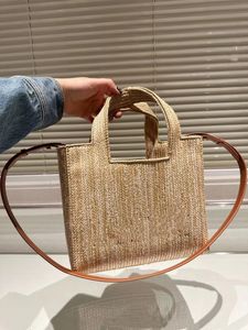 Designer Tote Bag Women Straw Woven Vegetabiliska korg Kassar Kvinnor Handväskor Totes