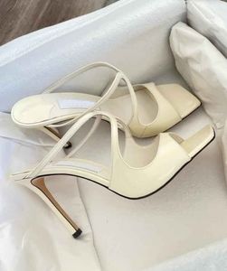 Свадебные платья дизайнерские сандалии женщин высокий каблук анис 95 мм атласные сандалии Sandal