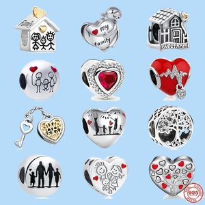 925 sterling silver charms for pandora jewelry beads DIY Pendant women Bracelets beads Family Series Happiness Tree