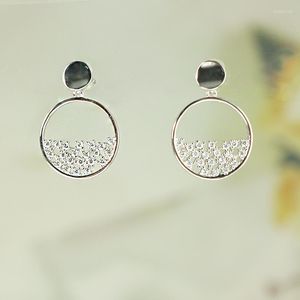 Stud Earrings DE20 Good Women Fine Jewelry 925 Silver Simple Temperamental Lady Earring For Daily Wear