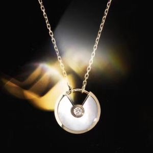 Couple crystal designer jewelry designer necklace love Pendant Amulet Pendant double sided transparency Necklaces Love Jewelry Collares 5A with brand box