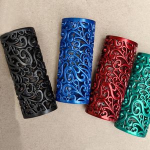 Latest Colorful Smoking Metal Alloy Hollow Out Style J6 Lighter Case Protective Shell Sheath Dry Herb Tobacco Cigarette Holder Portable Replaceable Skin Sleeve