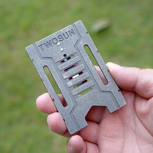 Portfele Titanium Stop Portfel Metal Card Pakiet Kombinacja narzędzi EDC Clip