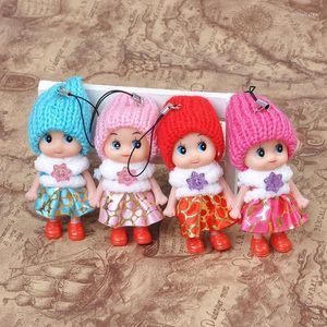 Portachiavi 8 Cm Carino Bambini Interattivi Bambole Giocattolo Mini Anello Portachiavi Per Ragazze Ragazzi Vestiti di Plastica Morbida Giocattoli di Peluche Portachiavi Miri