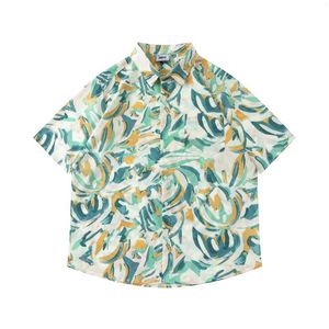 Camisas casuais masculinas Rardic Spring e Summer Styleffflora meninos meninos meninas praia Flor Florfiti Skateboards