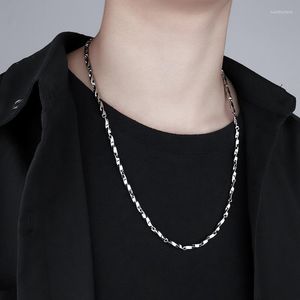 Correntes colares de corrente de aço inoxidável para homens punk hip hop gargantilha cor prata no colar de pescoço 2023 Jóias do namorado Presente de jóias
