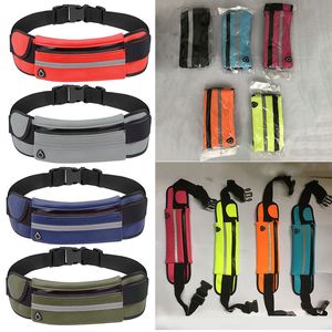 Multifunction Running Sports Waist Bag Portable Kettle Mobile Phone Waterproof Pouch With Zipper Outdoor Travel Jogging Yoga Storage Bags LT0102